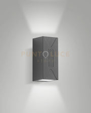 LULY APPLIQUE GRIGIO SCURO DA ESTERNO A LED 6W 3000K 500LM IP65 DOPPIA EMISSIONE 5° - 80°