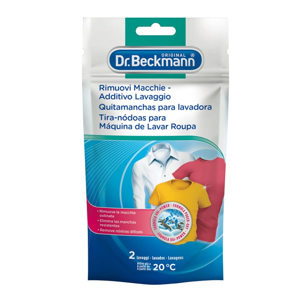 Additivo Rimuovi Macchie, Elimina le Macchie Ostinate, per Tessuti Bianchi e Colorati, 80g, Dr. Beckmann
