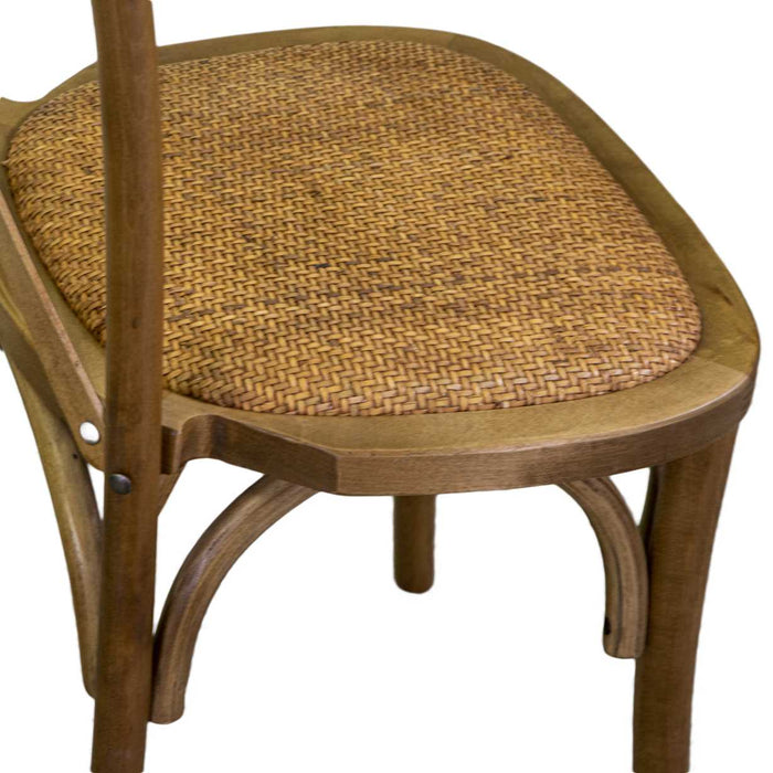 Sedia Impilabile 50x50xh88 cm in Legno Cross Marrone