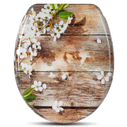 Sedile per WC resistente con motivo floreale bianco 19_0000705