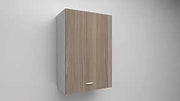 Pensile Cassa bianca con anta in colore Olmo 72x70x33