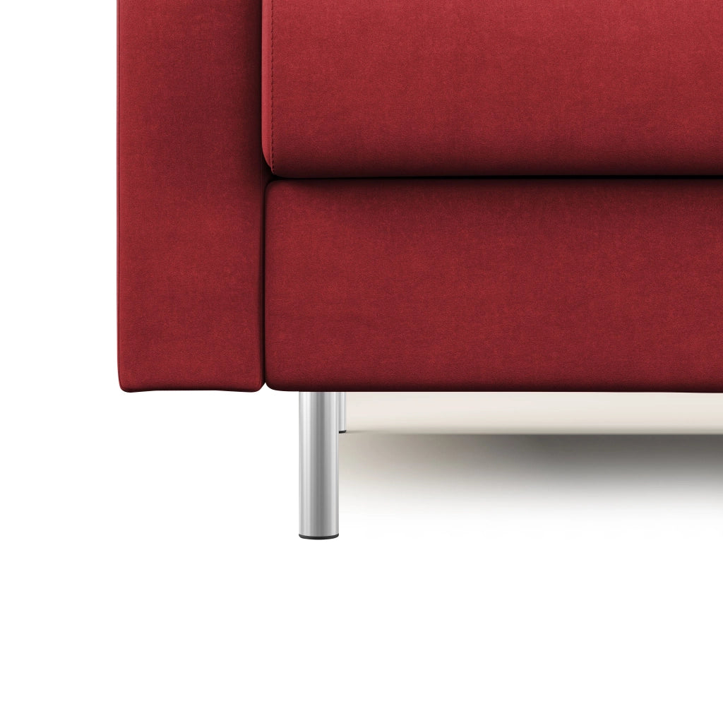 Megan Divano letto matrimoniale in microfibra smacchiabile T11 168 cm (mat. 120x197) rosso