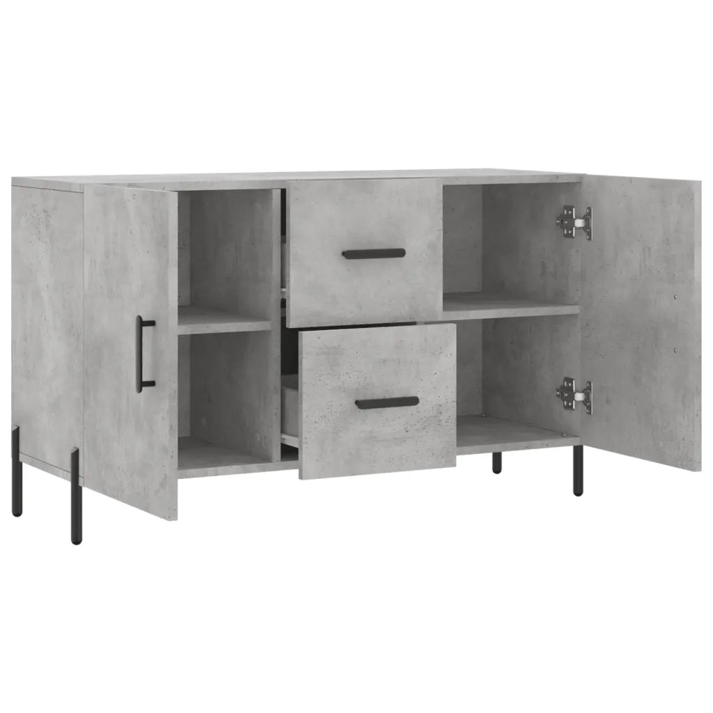 Credenza | Madia | Buffet da pranzo | Armadio da pranzo Grigio Cemento 100x36x60 cm in Legno Multistrato