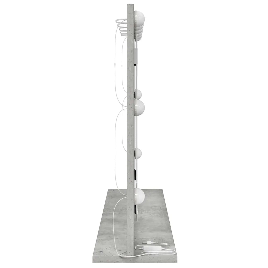 Specchio da Vanità Rettangolare Grigio cemento 80 x 55 x 18 cm 868296