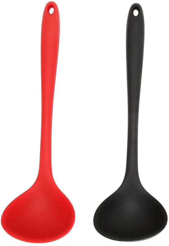 Set di Spatole per la Cucina in Silicone da 2 - Multifunzionali - Sicure e Pratiche - Soffici e Senza Ruggine - Manico Comodo - Spatola per la Cucina