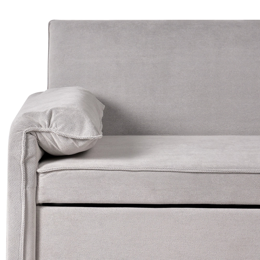 Divano letto in tessuto grigio con funzione letto pieghevole Divano minimalista