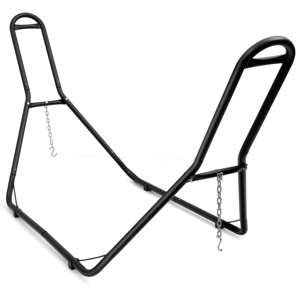 Supporto universale per amache 2,8-3,6m di lunghezza da giardino, telaio per amaca regolabile capacit¨¤ 200kg Nero