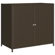 Pratico mobiletto da giardino per riporre attrezzi e cuscini 83 x 45 x 76 cm resina intrecciata marrone 02_0047417