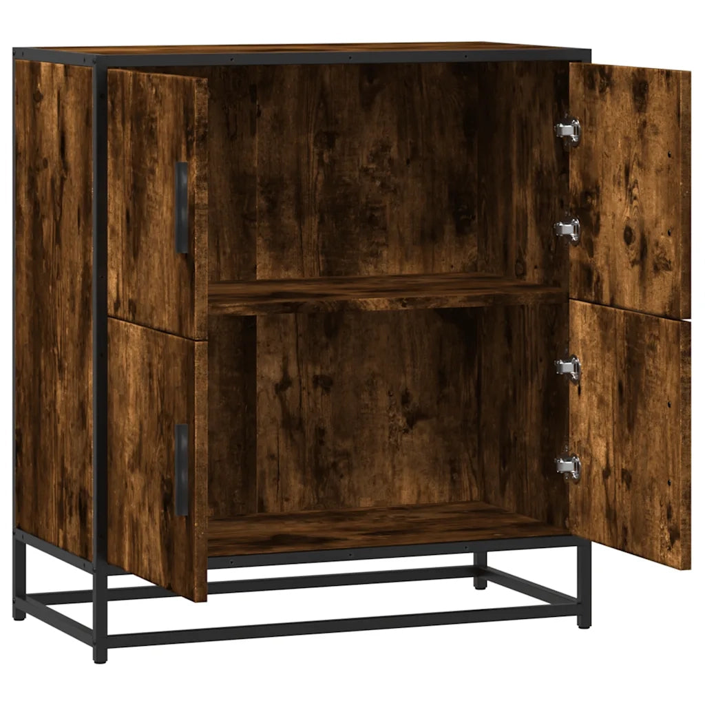 Credenza Rovere Fumo 68x35x76 cm in Legno Multistrato