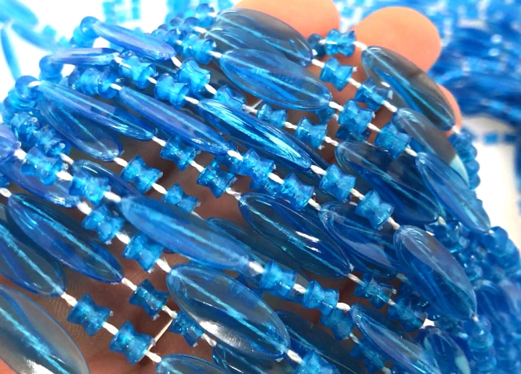 Tenda Antimosca Antirumore Catenella Perline A Caduta Pannello Porta Finestra Casa Blu - 140x230 - Blu