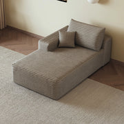 DIVANO Chaise longue reversibile in tessuto color cammello