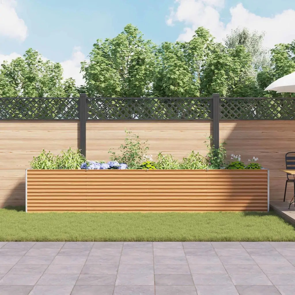 Letto rialzato da giardino 390 x 50 x 68 cm Acciaio zincato