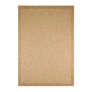 Tappeto interno/esterno effetto tela di iuta beige