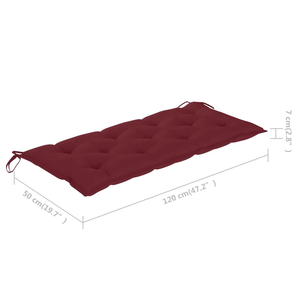 Panca da Giardino con Cuscino 120 cm in Massello di Acacia 3063792