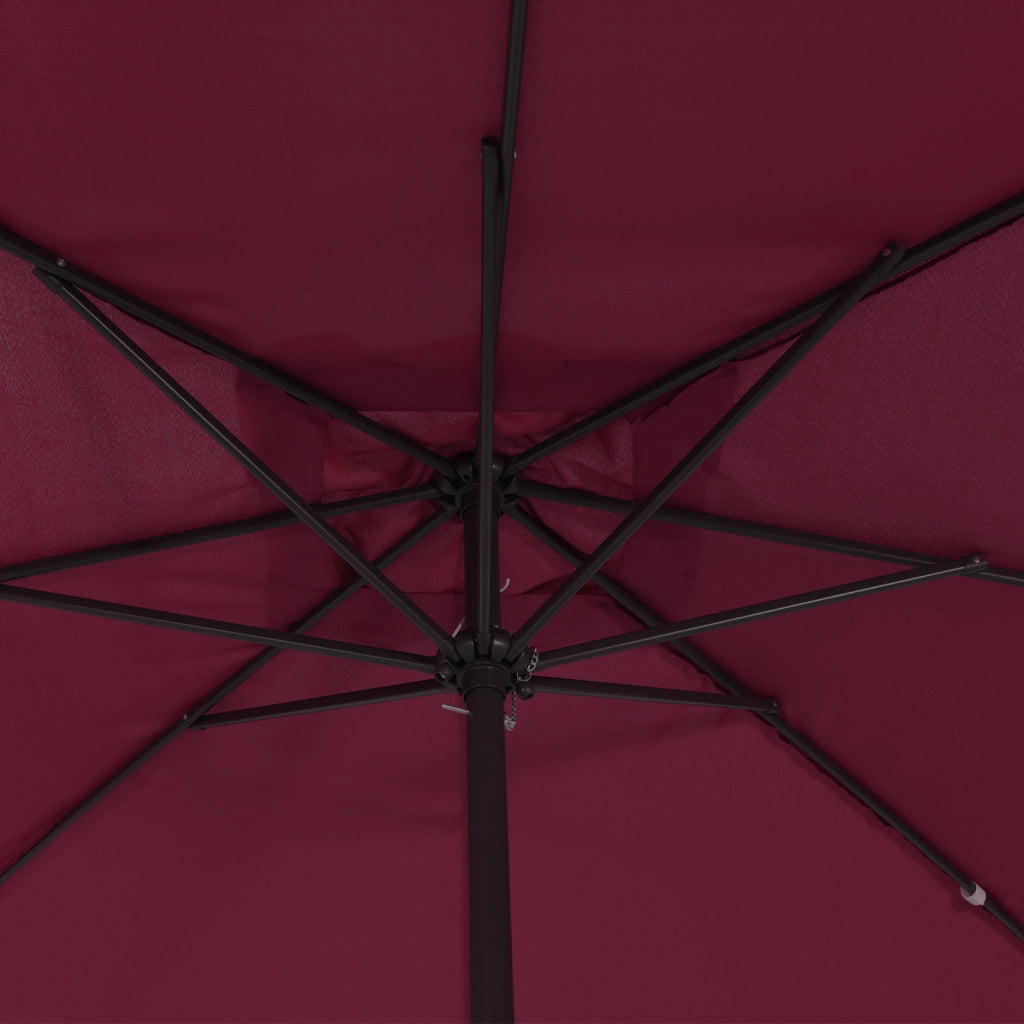 Parasol da Giardino Quadrato 295x245 cm Rosso Bordeaux