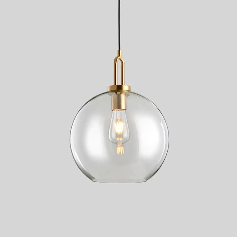Lampada Da Soffitto A Sospensione Con Sfera Di Vetro 25cm APP630-1CP