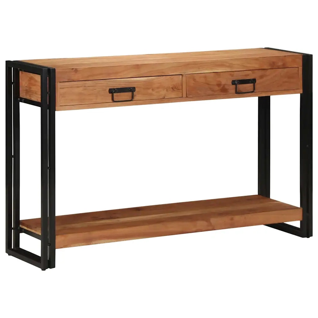 Tavolo consolle con cassetto Marrone Legno di Acacia Massello 4102734