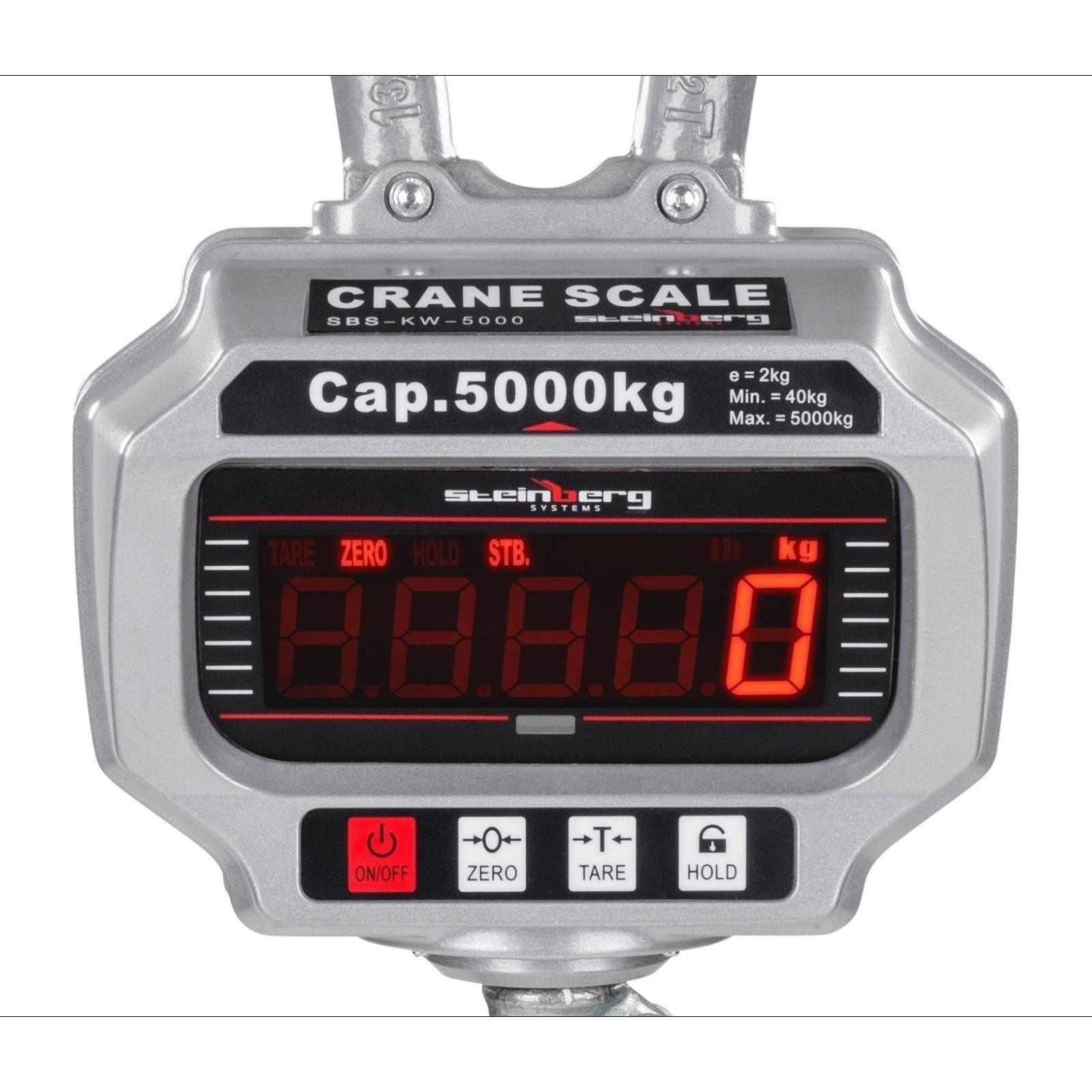 Gancio di pesatura professionale industriale grigio 5t / 2kg 3414101