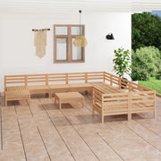 Set Divani da Giardino 12 pz in Legno Massello di Pino cod mxl 40268