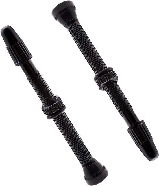 Kit di protezione tubeless per pneumatici Presta 60mm in alluminio nero con O-ring per mountain bike
