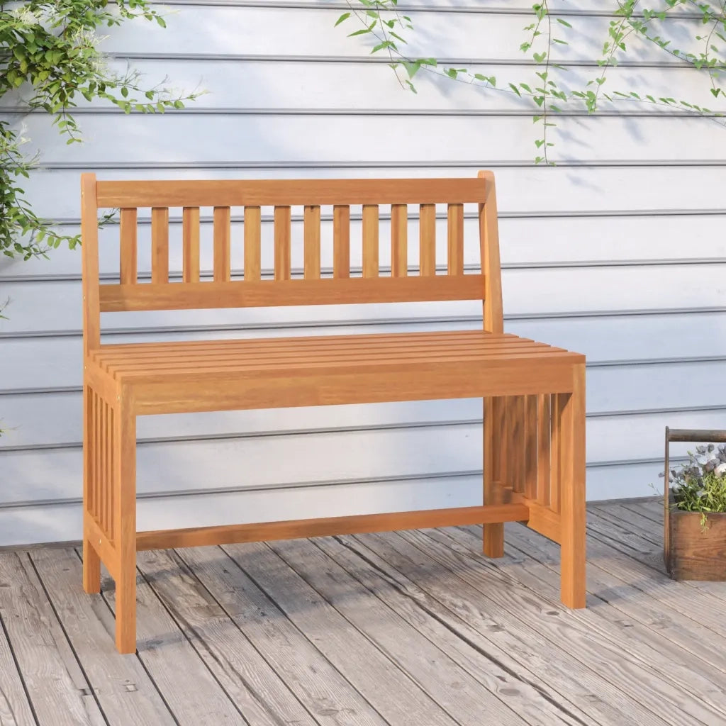 Panca da Giardino 80 cm Legno Massello di Eucalipto 363289