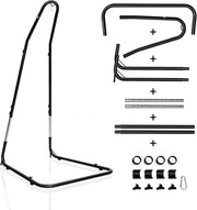 Sostegno per Sedia Sospesa Regolabile, Struttura Resistente con Gancio di Sicurezza, Carico Fino 150KG, Cuscinetti Antiscivolo, Perfetto per Camera da Letto, Patio, Cortile, Piscina, Veranda