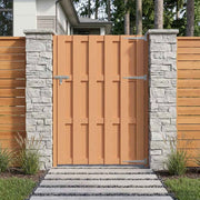 Cancello da giardino 100 x 150 cm WPC e Alluminio Marrone 42039051