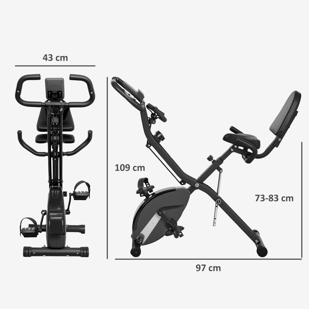 Bicicletta da Interno Pieghevole ¨C Zephmum ¨C Nero 43x97x109 cm