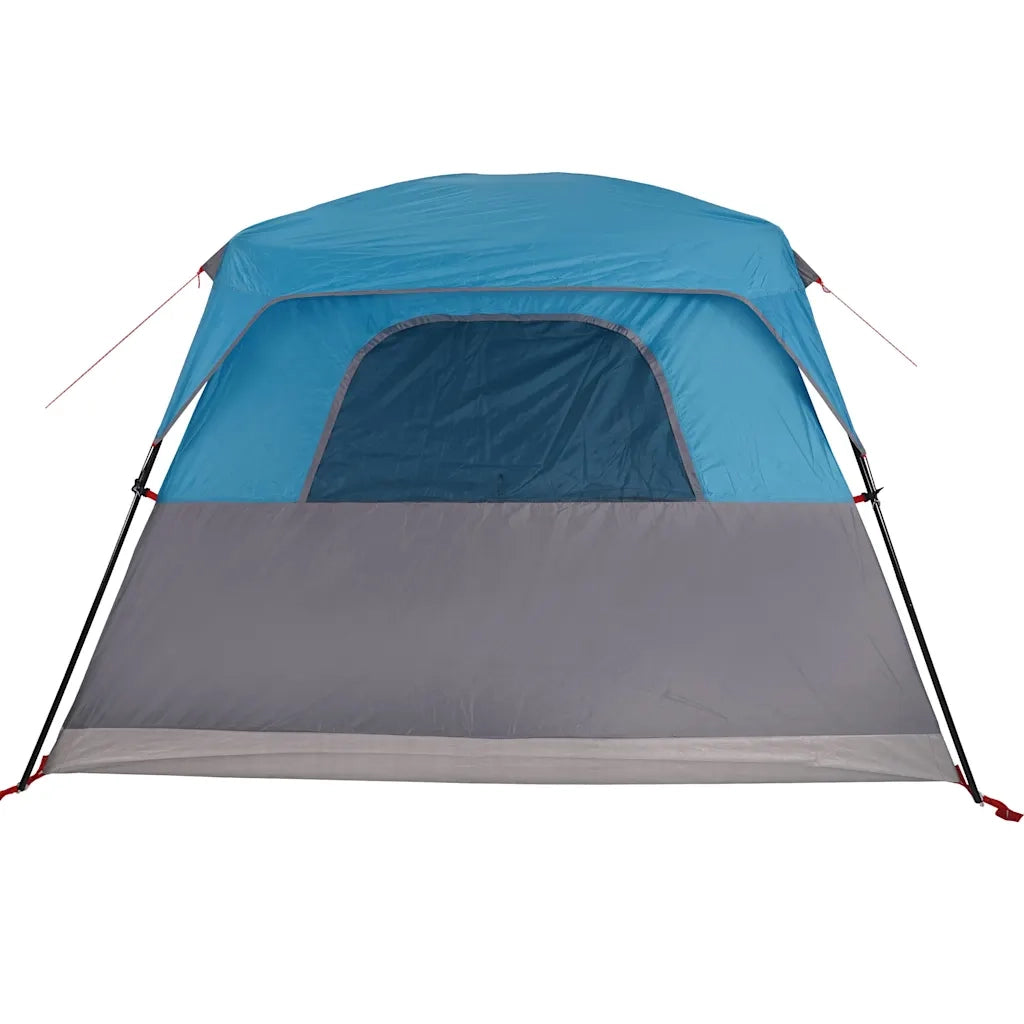 Tenda da Campeggio a Cabina per 4 Persone-Tenda per Escursionismo Blu Impermeabile 774110