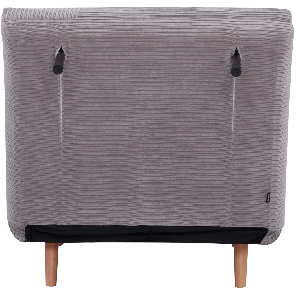 Poltrona letto convertibile grigio chiaro con schienale regolabile