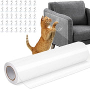 Protezione da gatti per banca, Foliatura da gatti autoadesiva 3m x 30cm Protezione da gatti per banca Foliatura trasparente antigraffiti con chiodini a giro per mobili banca muro protezione porta