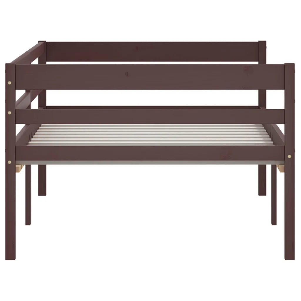 Giroletto senza Materasso Marrone Scuro 90x200 cm Legno Pino 322054