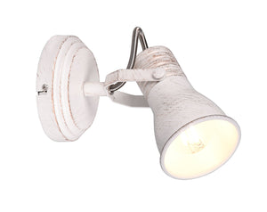 Applique da Interno Attacco E14 in Metallo Bianco antico