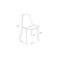 PAZZO DESIGN Sedia Alix arancio set da 4 sedie in Polipropilene e gambe metallo