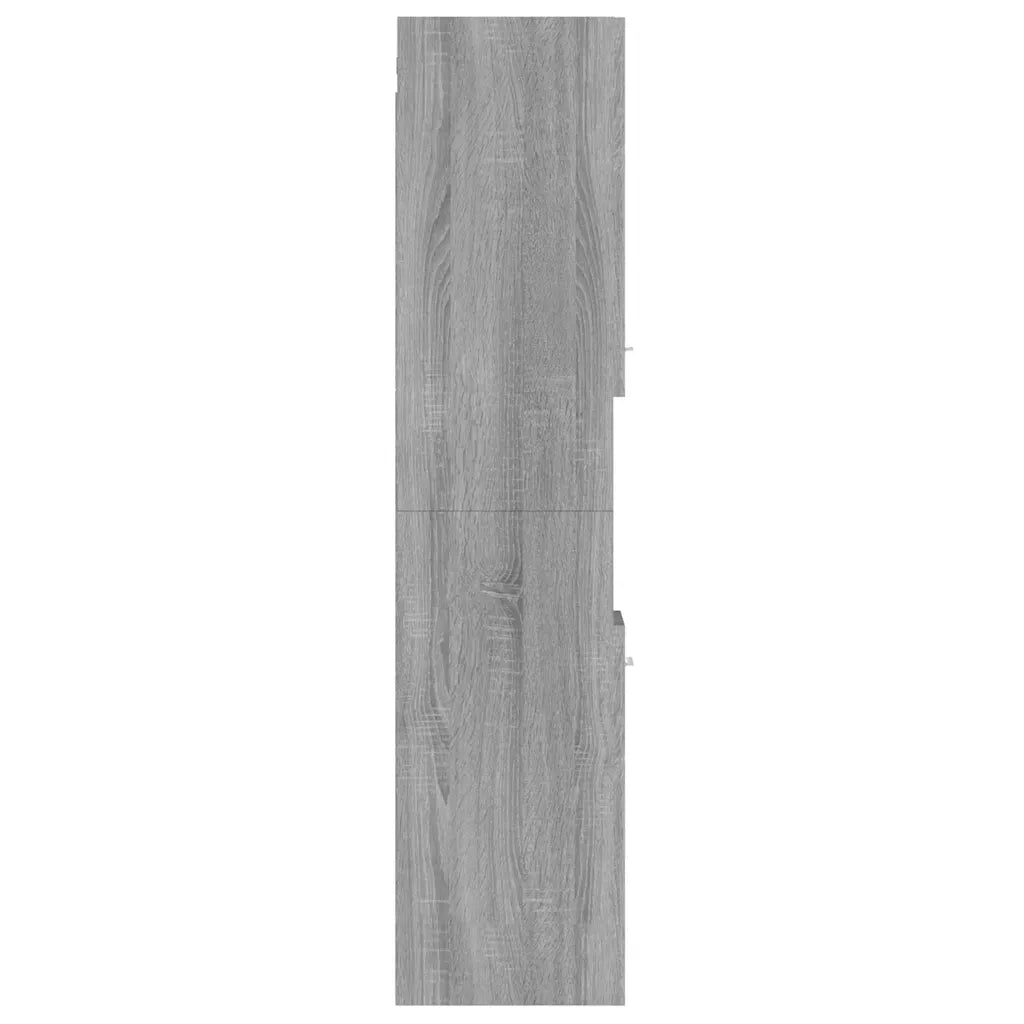 Armadietto Bagno Grigio Sonoma 30x30x130cm in Legno Multistrato cod mxl 23628