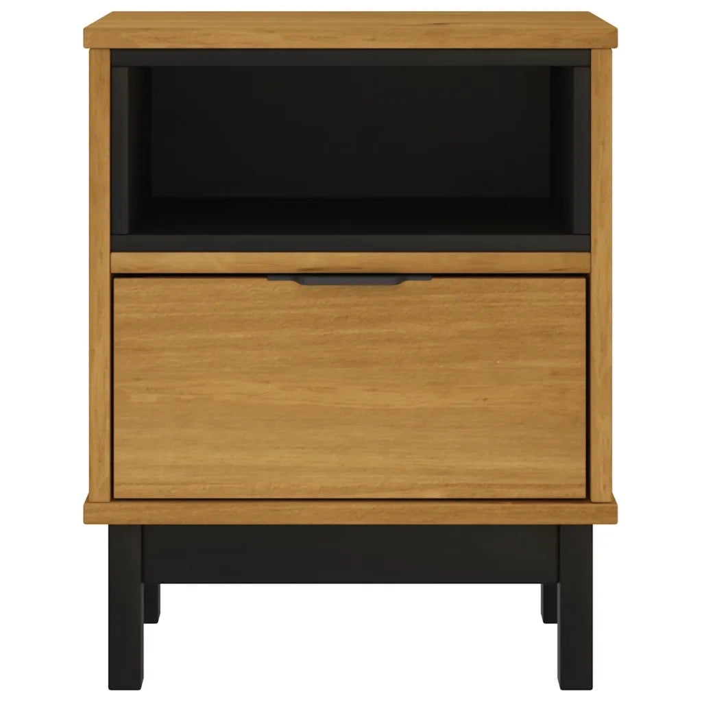 Comodino FLAM 40x35x50 cm in Legno Massello di Pino 357812