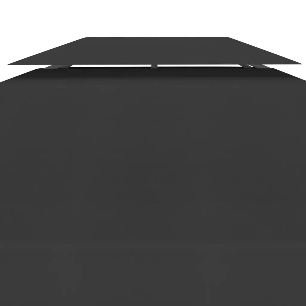 Copertura Superiore per Gazebo a 2 Strati 310 g/mÂ² 4x3 m Nera cod mxl 69805