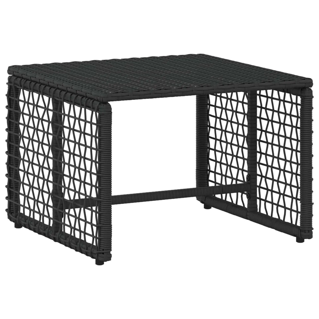 Set di Mobili da Esterno con cuscino 5 pcs Nero e Bianco