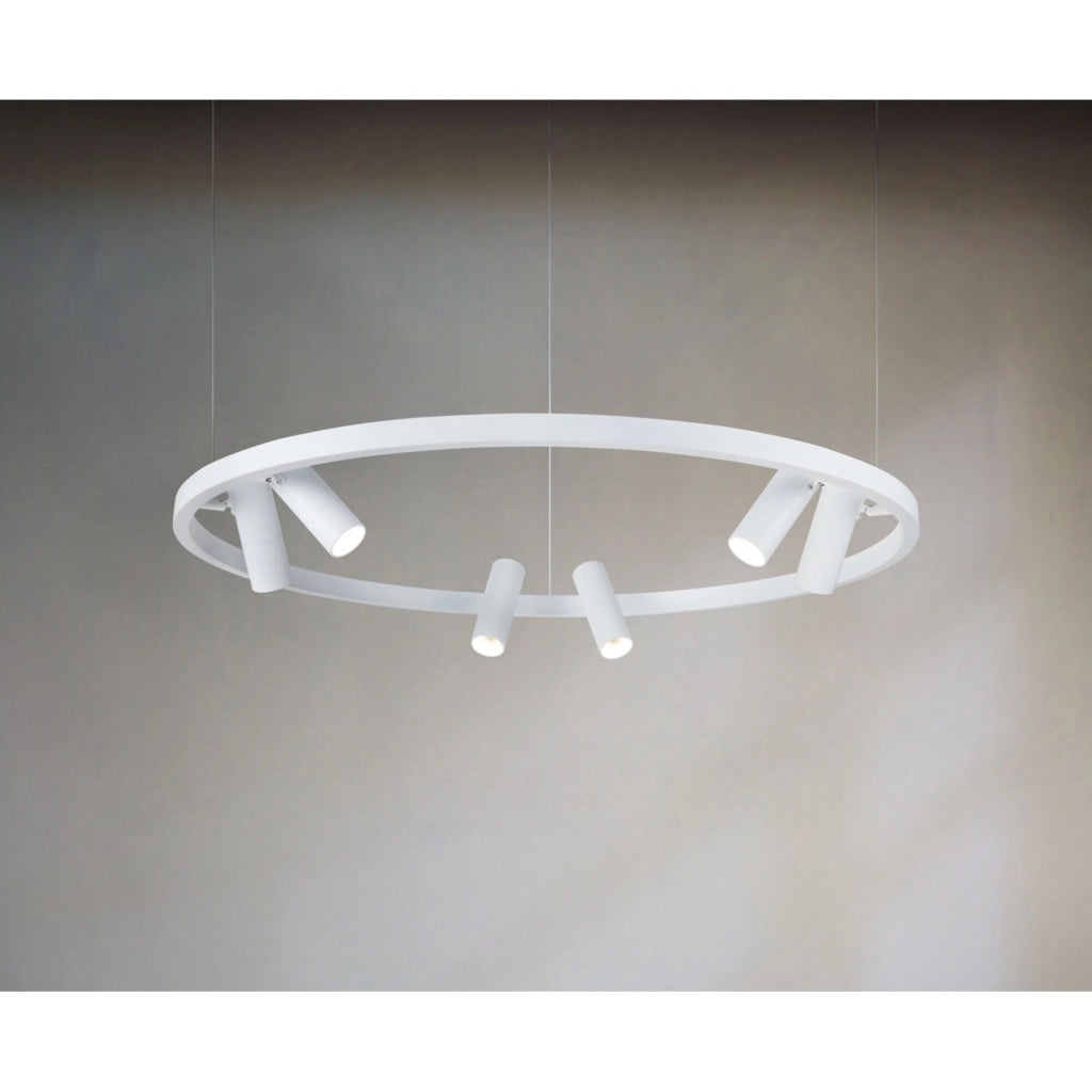 Maytoni Lampadario Sospensione Moderna Satellite 1 luce LED integrato bianco metallo