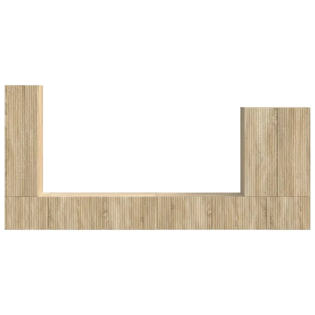 Set di Mobiletto da TV a Parete 6 pcs Rovere Sonoma 3408954