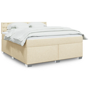 Giroletto a Molle con Materasso Crema 180x200 cm in Tessuto 3288286