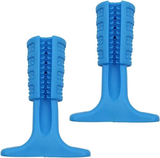 Tandenzione per cani duraturo, strumento di pulizia dentale per cani, giocattolo per cani - blu scuro - cani di taglia media - cura dei denti per cuccioli.