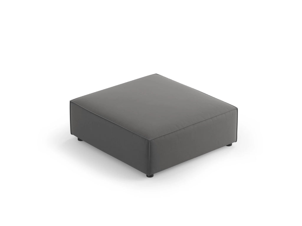 Cosmopolitan Design - Pouf "Arendal" in velluto cemento 
