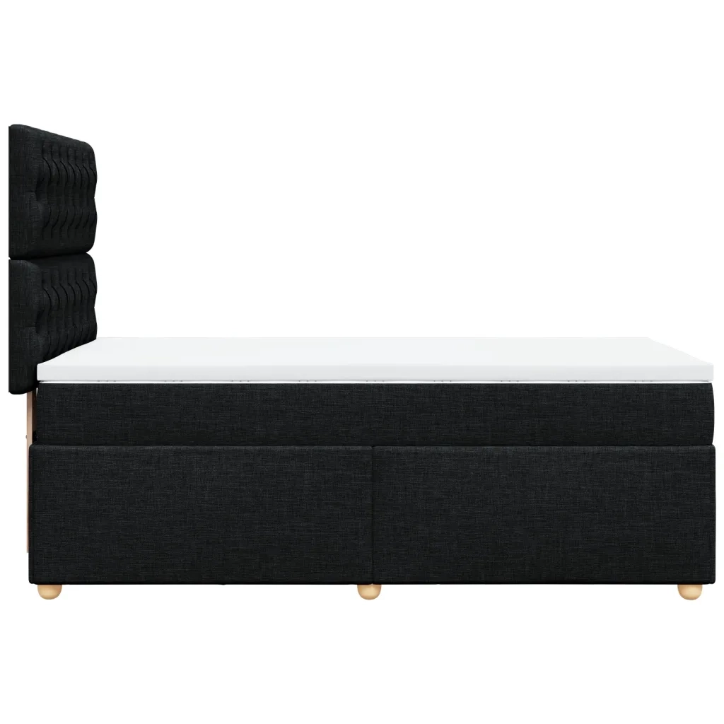 Giroletto a Molle con Materasso Nero 90x190 cm in Tessuto 3291144