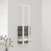 Portasciugamani Bianco 23x18x110 cm in Legno Massello di Pino 822403