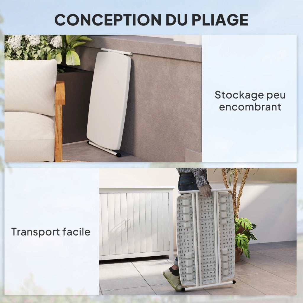 Tavolino pieghevole ¨C zephmum ¨C bianco 76x50x74 cm