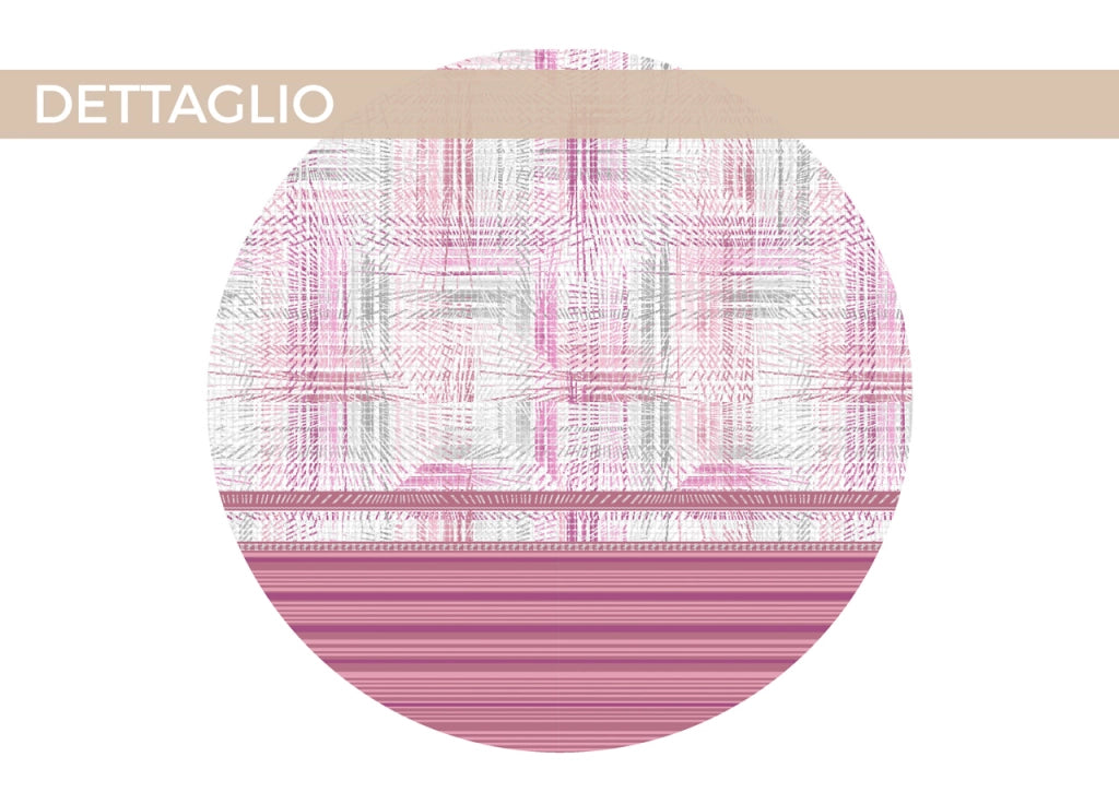 Completo Lenzuola Letto 100% Cotone Made Italy Disegno Astra CN - Matrimoniale - Rosa