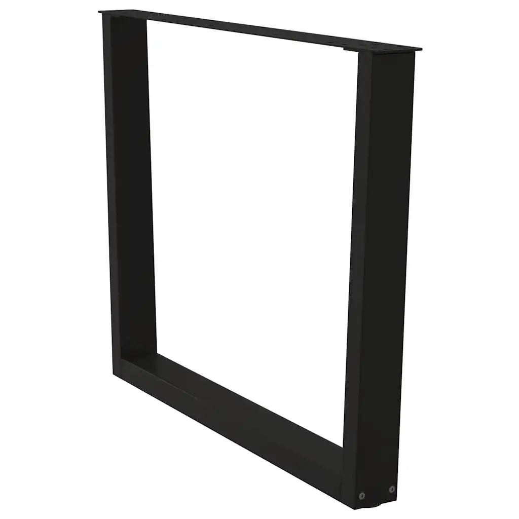 Gambe per tavolo da pranzo a forma di V 3 pz nere 100x(72-73,3) cm in acciaio 4012672
