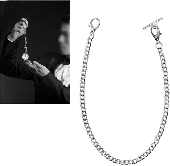 Orologio da Polso con Cinturino in Metallo 14 Pollici - Cinturino a T con Chiusura - Disegno Resistente e Idrorepellente