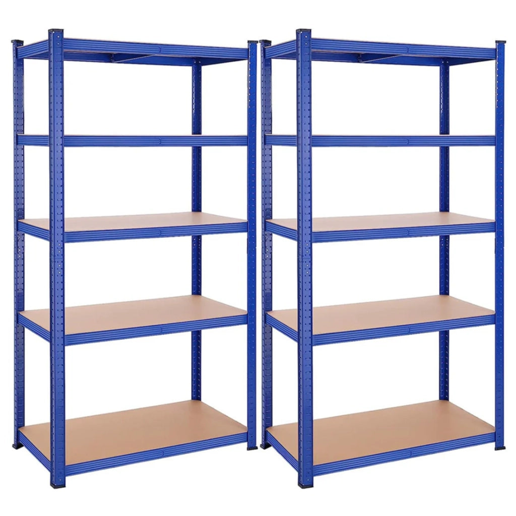 Scaffalatura metallica per carichi pesanti 200 x 100 x 50 cm 5 ripiani portata totale 875 kg (175 kg/ripiano) ripiani regolabili per garage/cantina nero 12_0005595